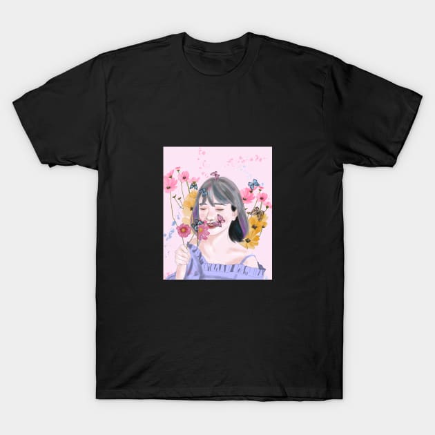 Summer Blossom T-Shirt by Ema jasmine